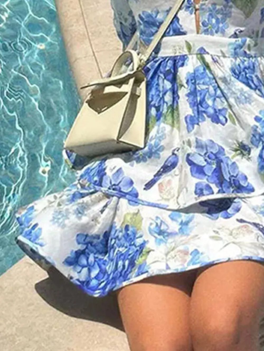 Floral Print Ruffle Layered Mini Dress, image 7