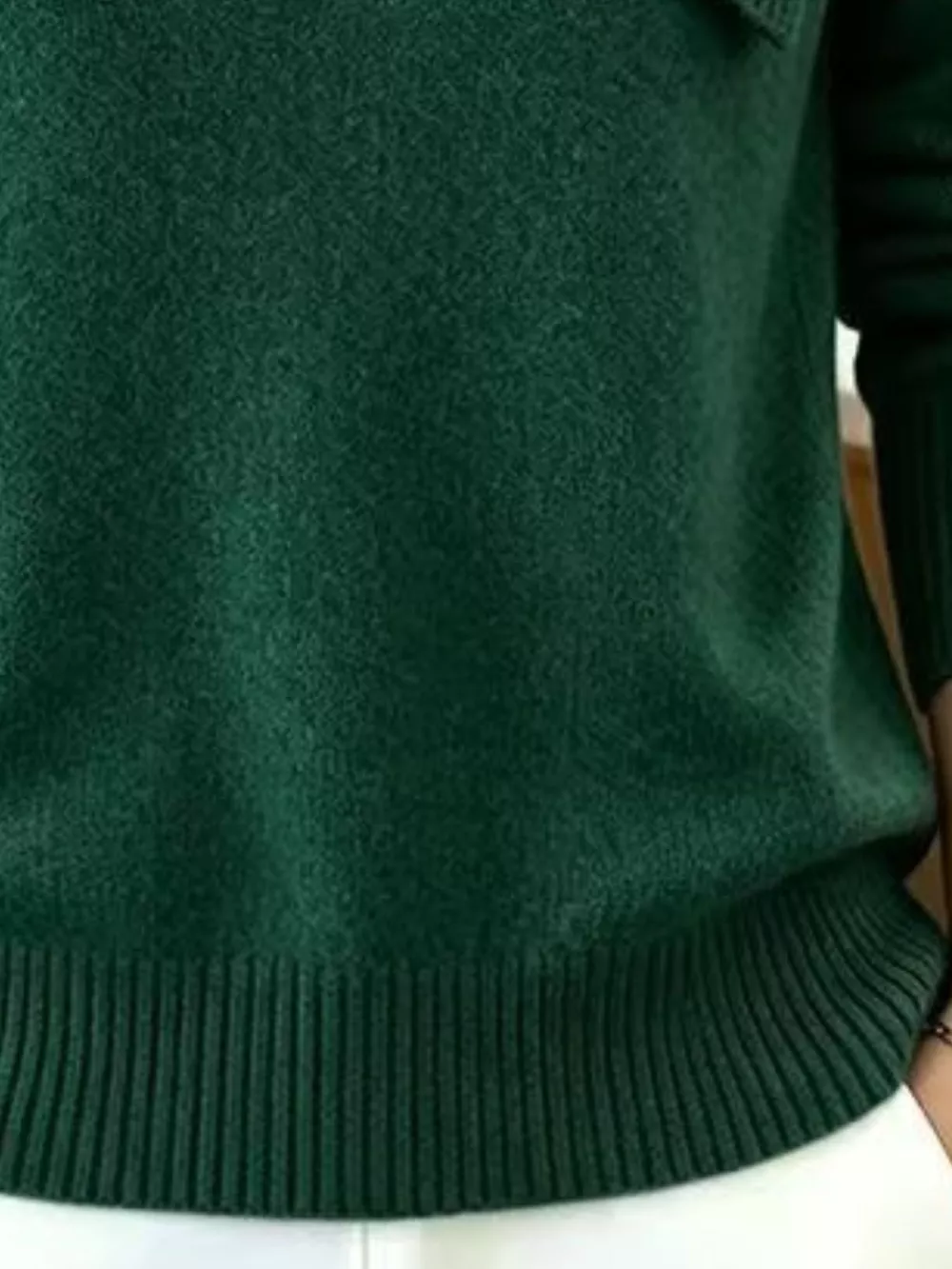 Full Size Asymmetric Ribbed Collar Sweater Plus Size, image 15