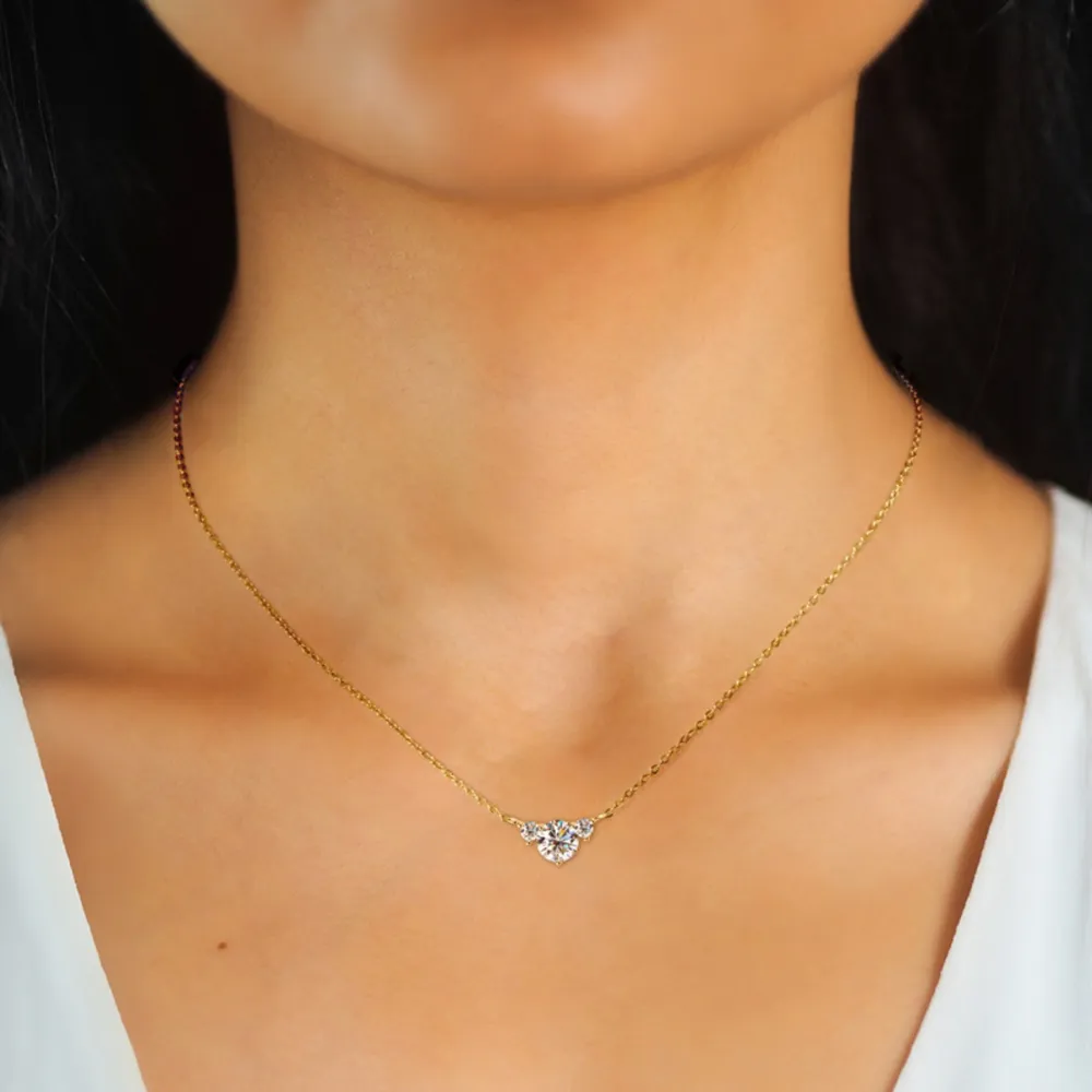 1.2 Carat Moissanite 925 Sterling Silver Necklace, image 2