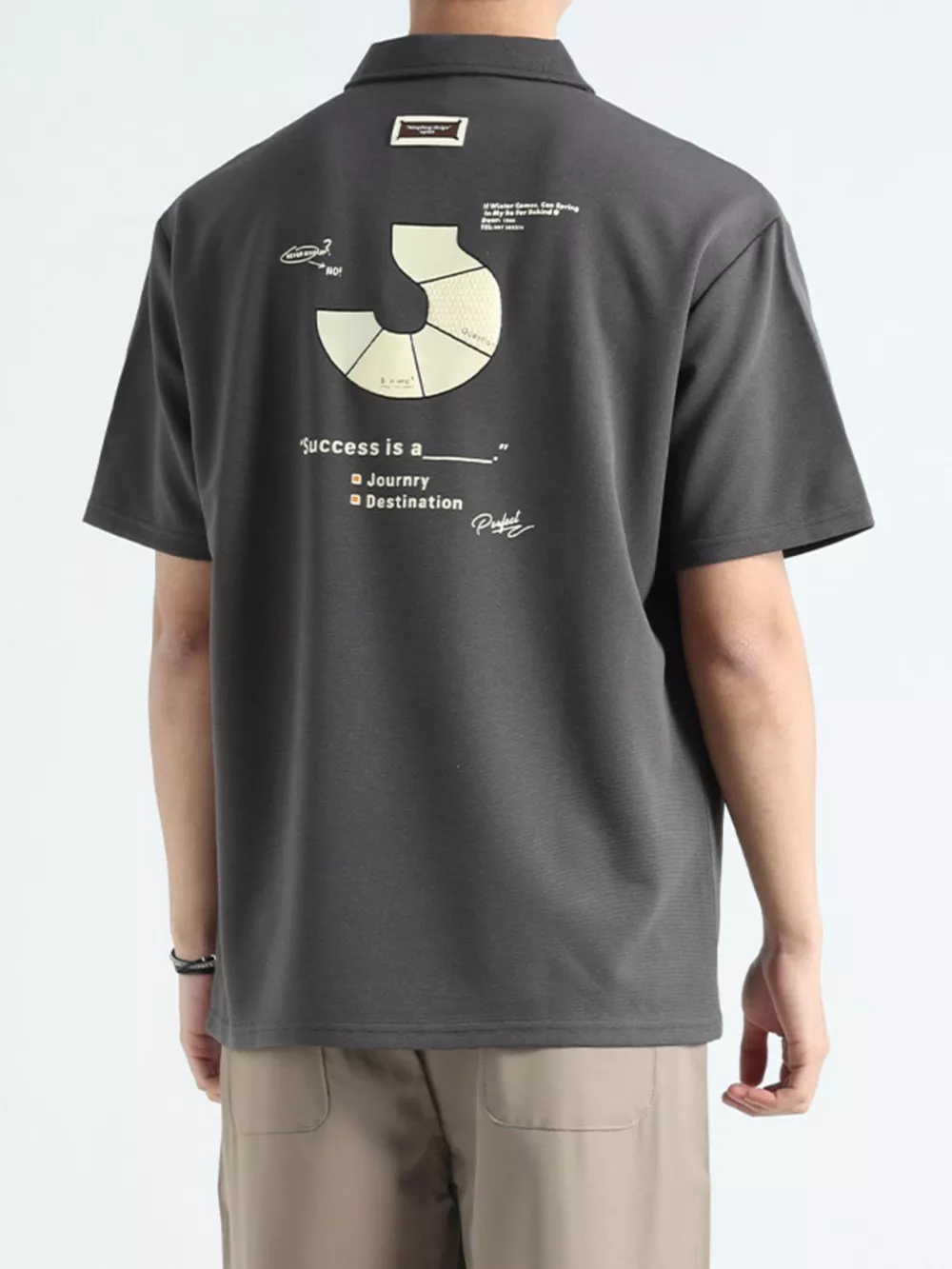 Men's Plus Size Button Detail Short Sleeve Polo, image 7