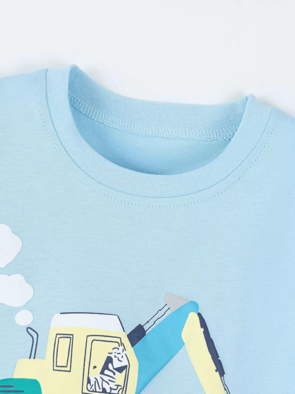 Children's Excavator Print T-shirt and Shorts Set, image 3