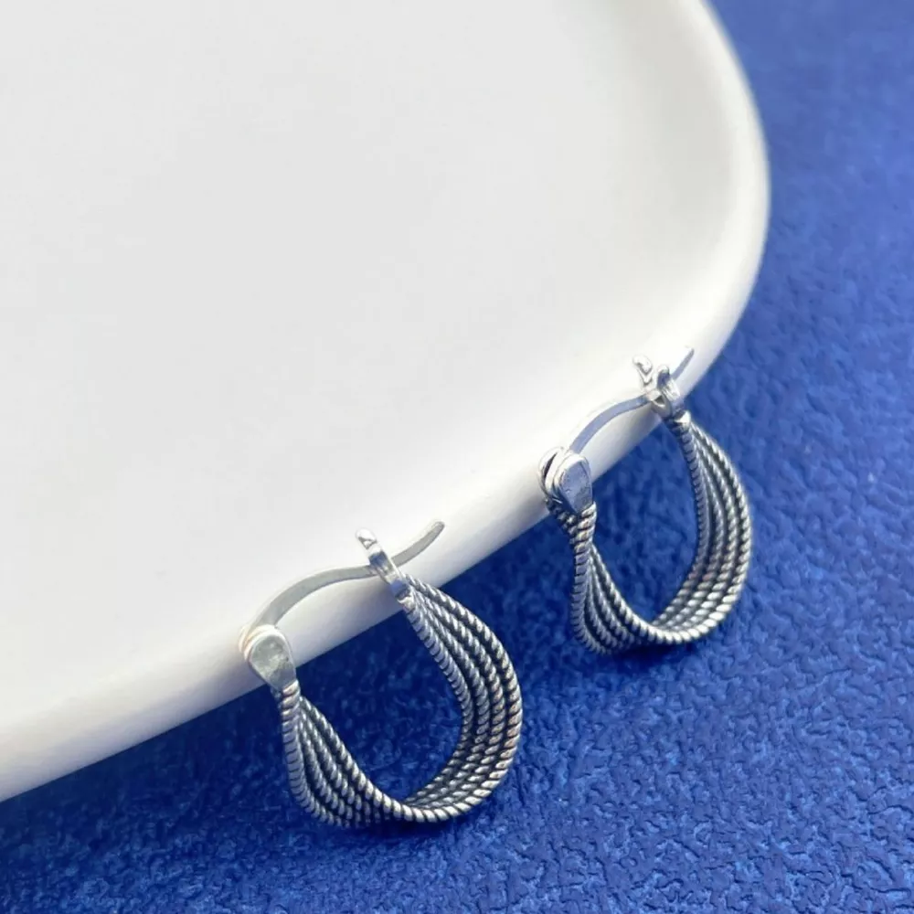 925 Sterling Silver Hoop Earrings, image 2