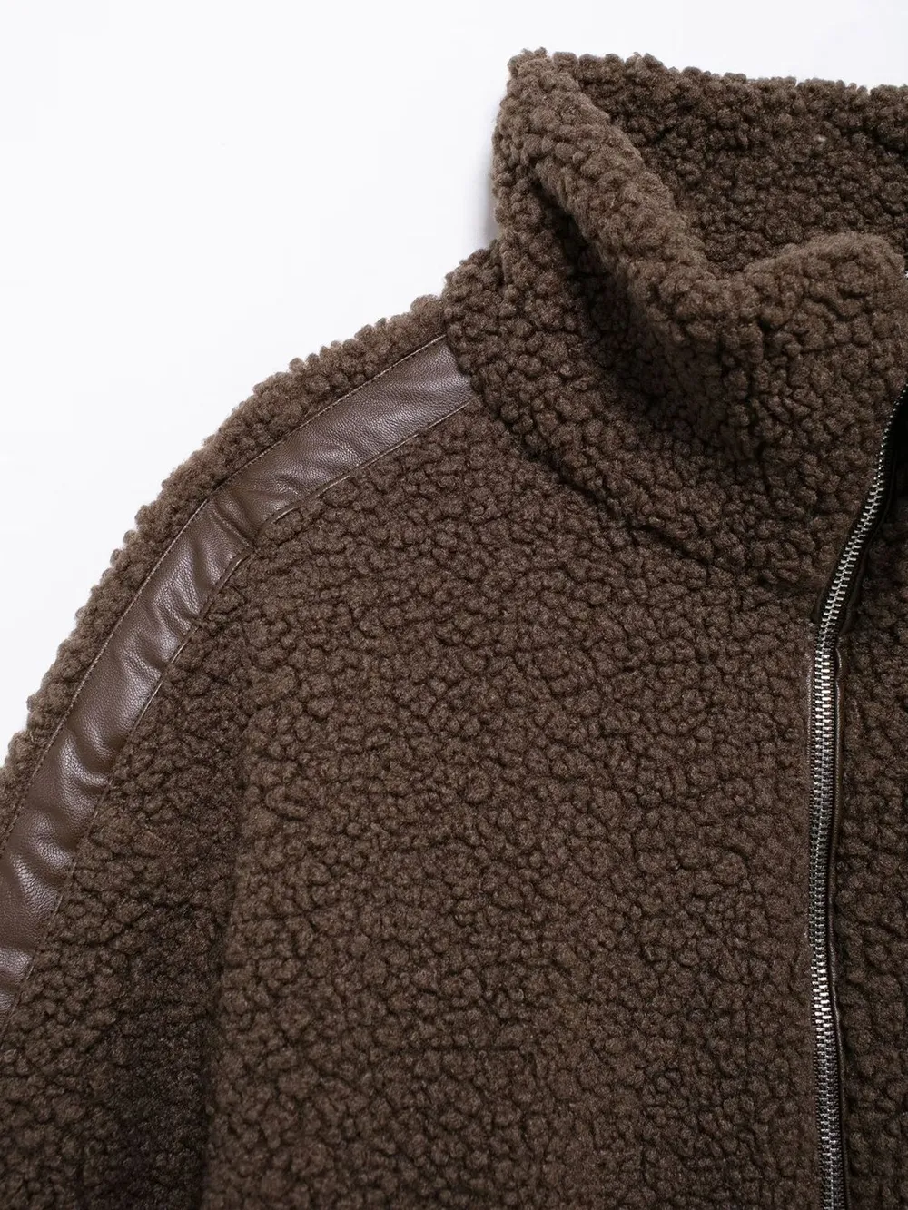 Zip Up Turtleneck Long Sleeve Plush Jacket, image 18