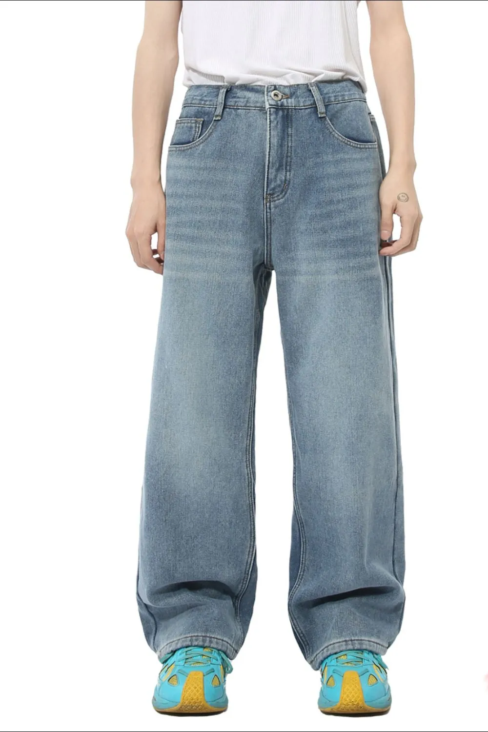 Men's Baggy Jeans with Pockets, image 3