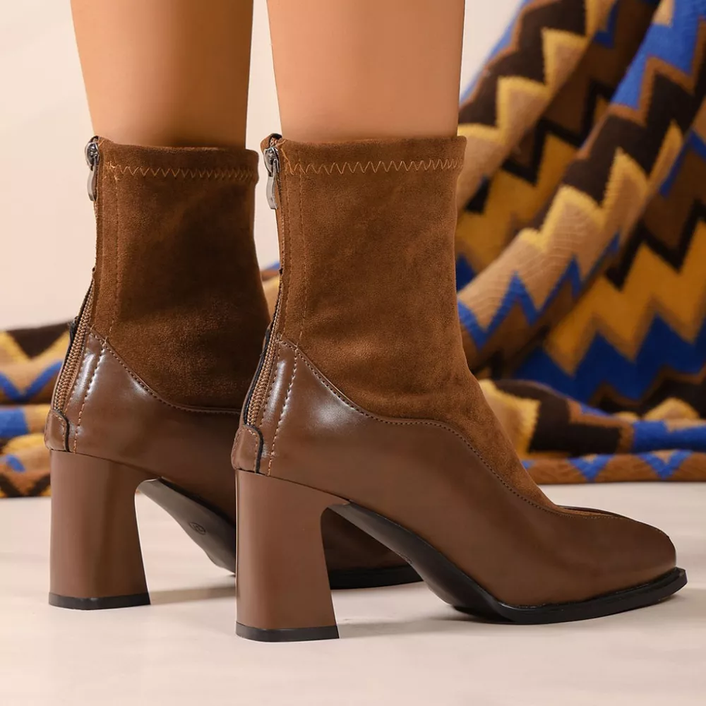 Square Neck Block Heel Boots, image 12