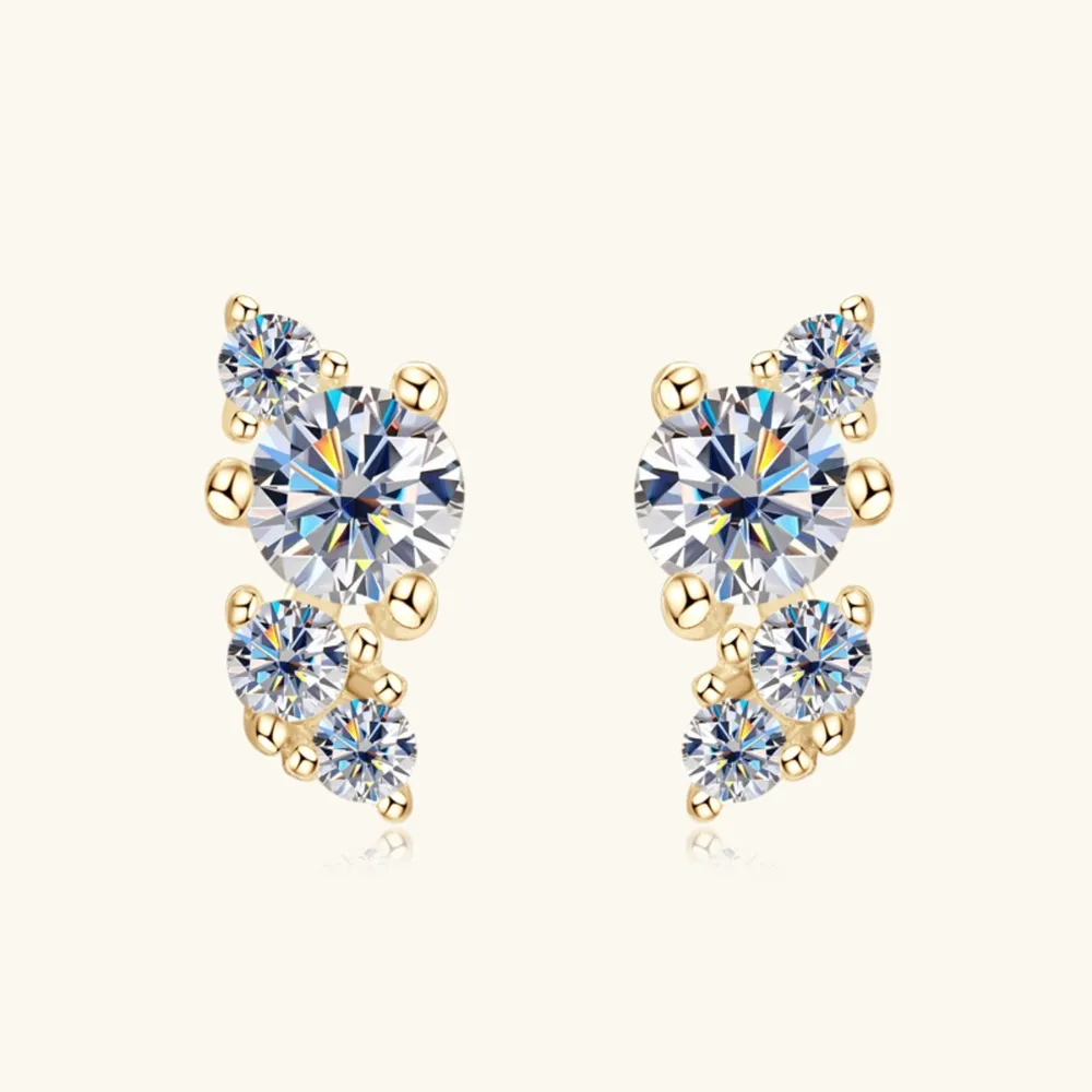 925 Sterling Silver Moissanite Stud Earrings, image 5