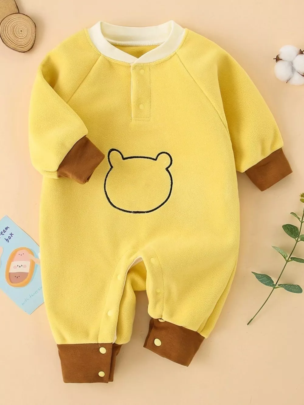 Children's Cute Bear Long Sleeve One-Piece, image 10