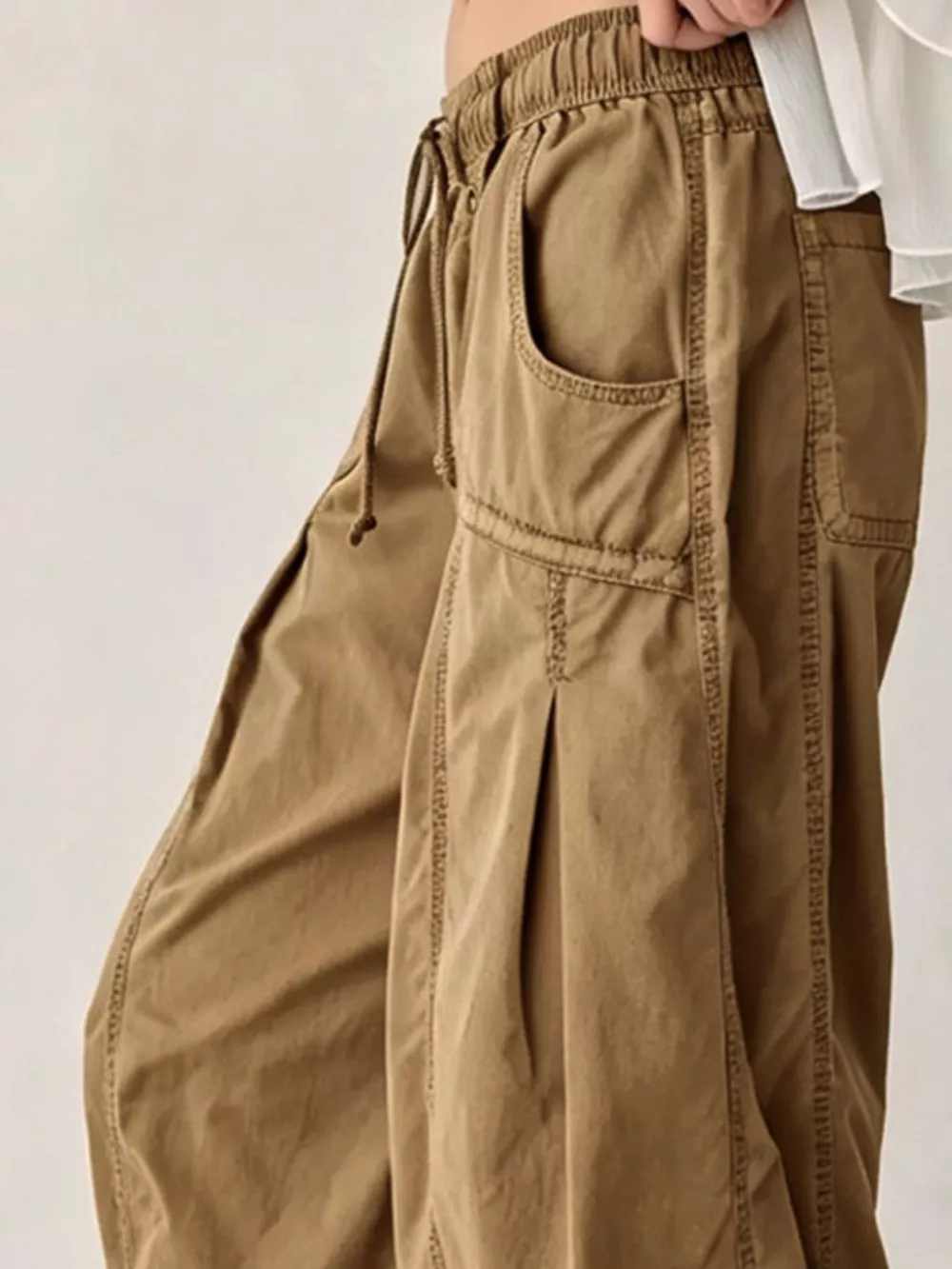 High-Waisted Cargo Wide-Leg Pants, image 29