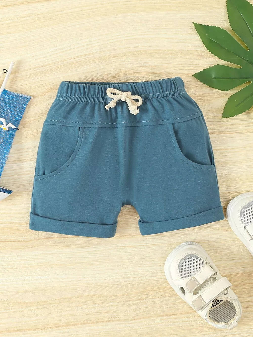 Children's Tropical Palm Print Tank Top & Shorts Set, image 5