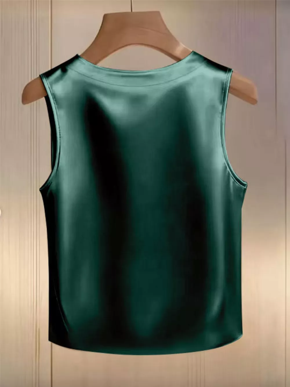 Pearl Embellished Satin Tank Top, image 6