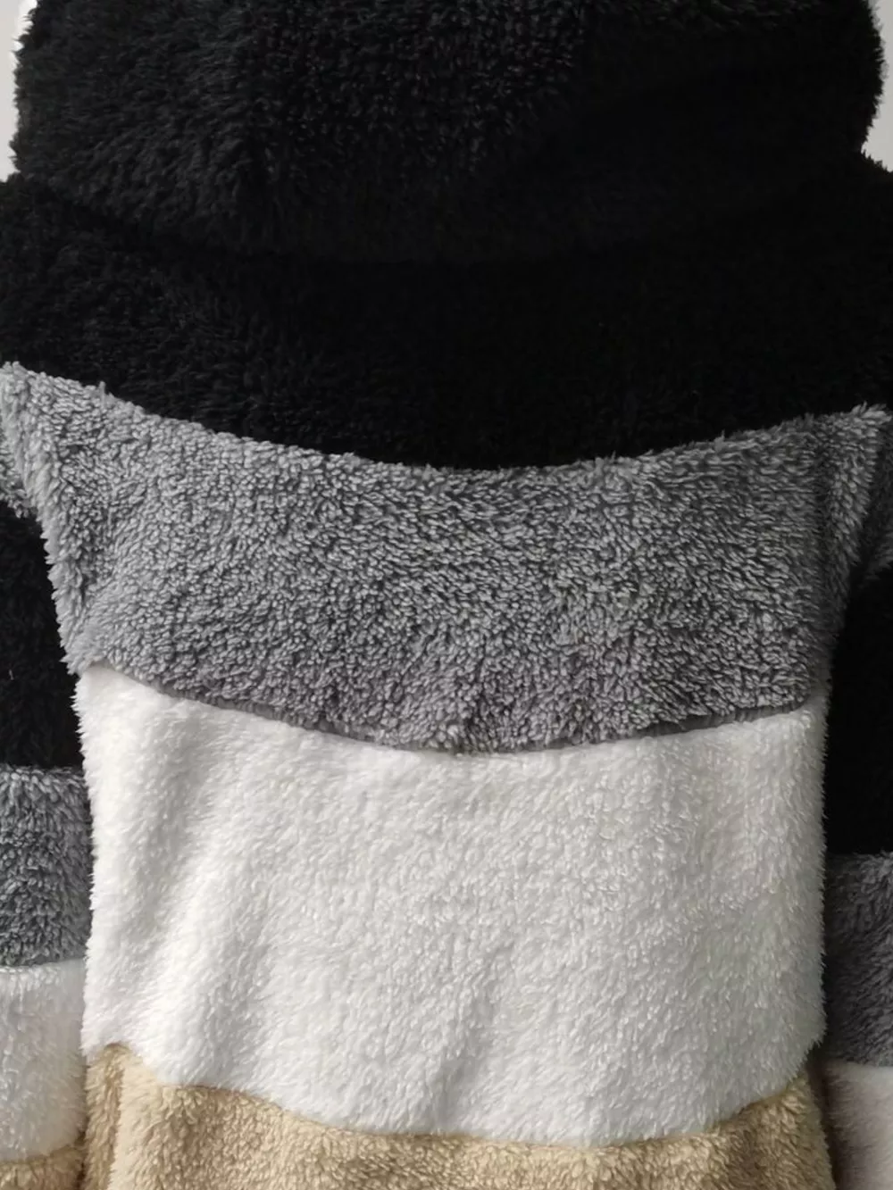 Full Size Fuzzy Zip Up Hooded Outerwear Plus Size, image 5