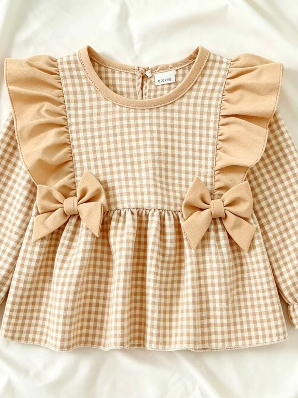 Children's Ruffled Plaid Top and Pants Set, image 8