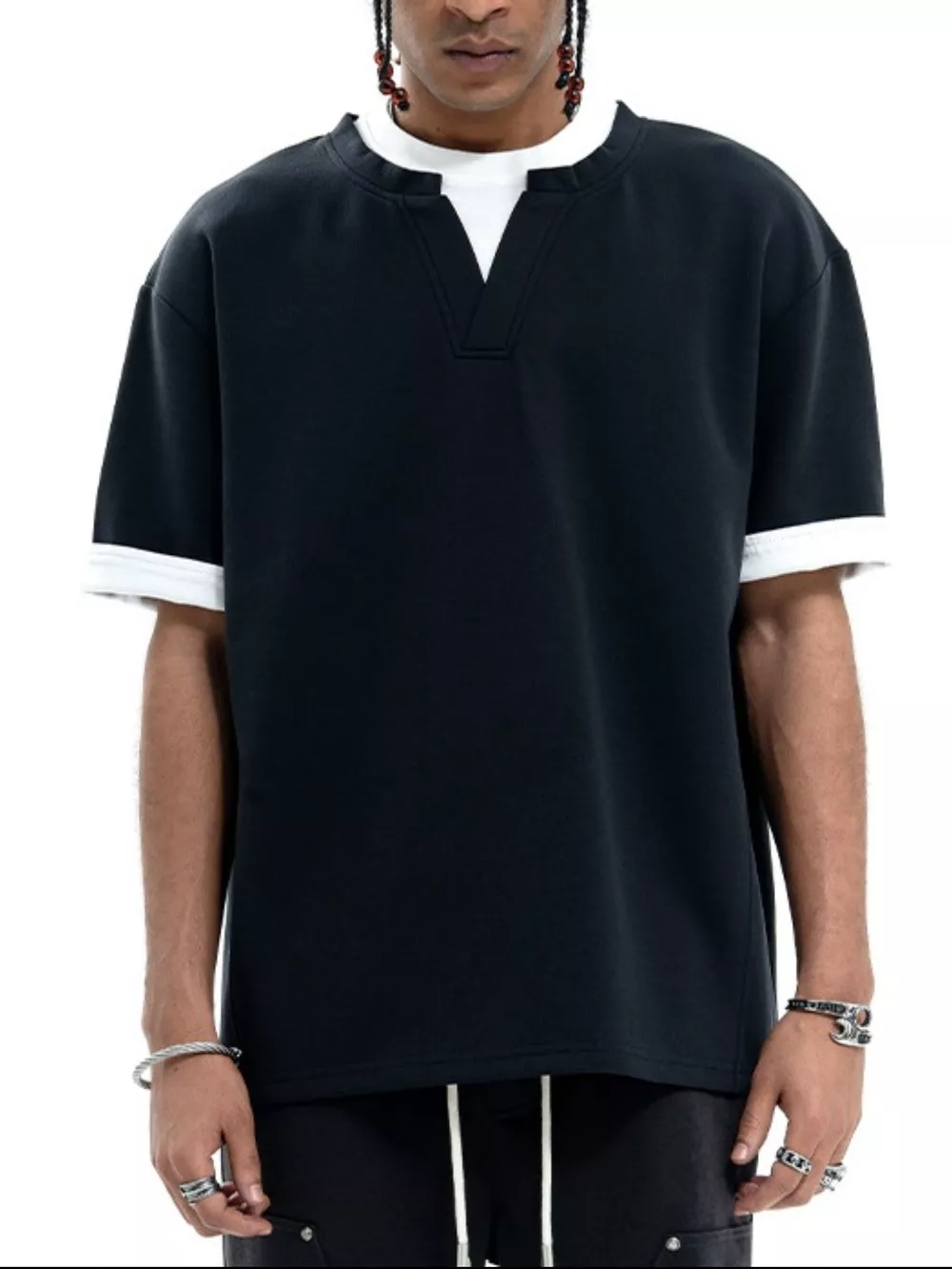 Men's Contrast Trim Short Sleeve T-Shirt, image 2