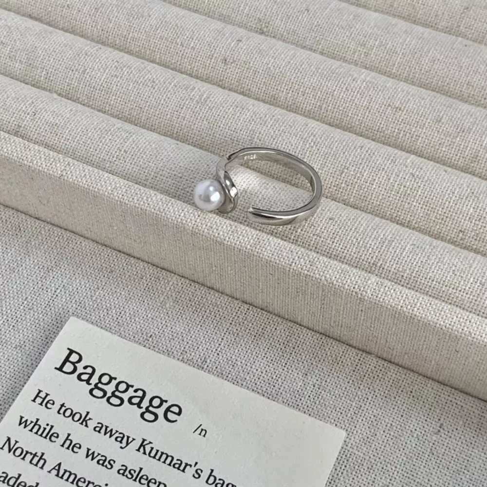 Pearl Accent Open Cuff Ring, image 5