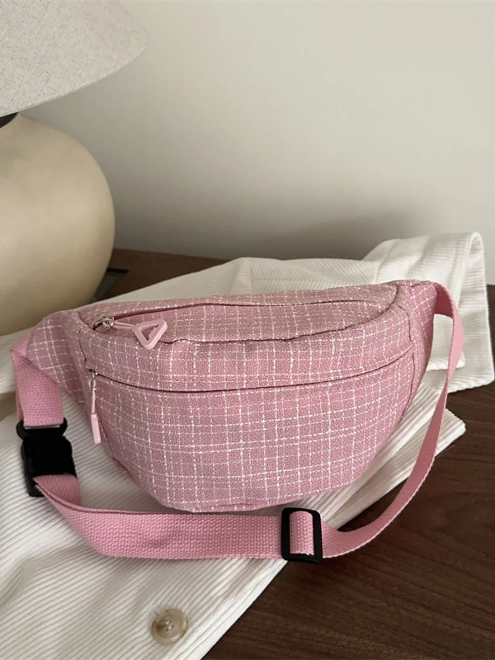 Plaid Pattern Crossbody Bag, image 12