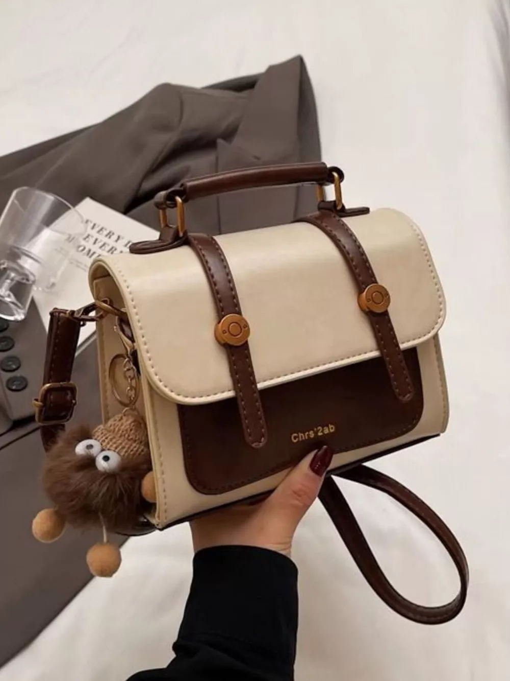 Two-Tone Flap Crossbody Bag, image 2