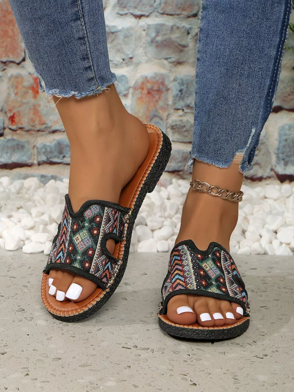 Open Toe Flats Sandals, image 6