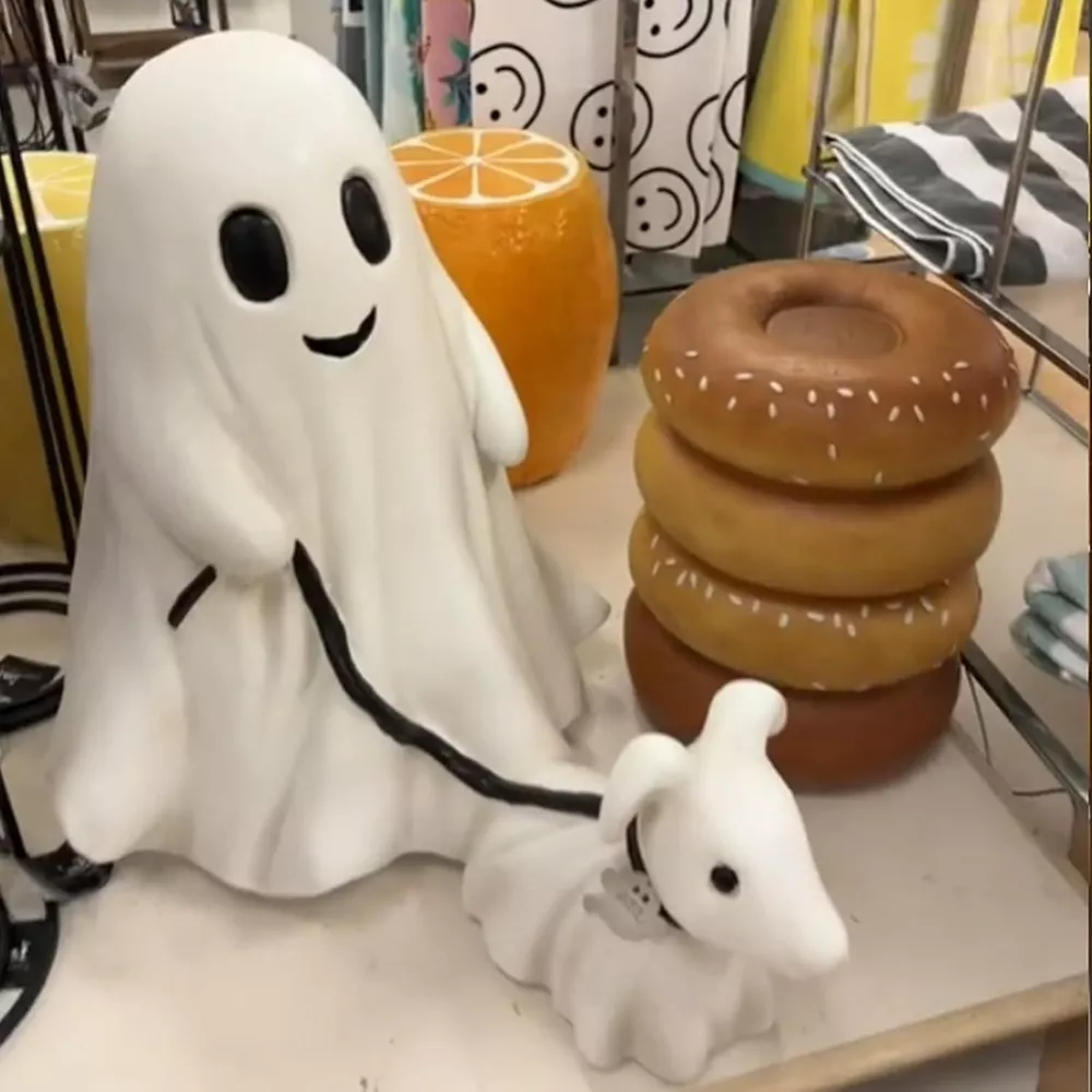 Halloween Ghost Walking Dog Decorative Ornament 2 Piece Set, image 4