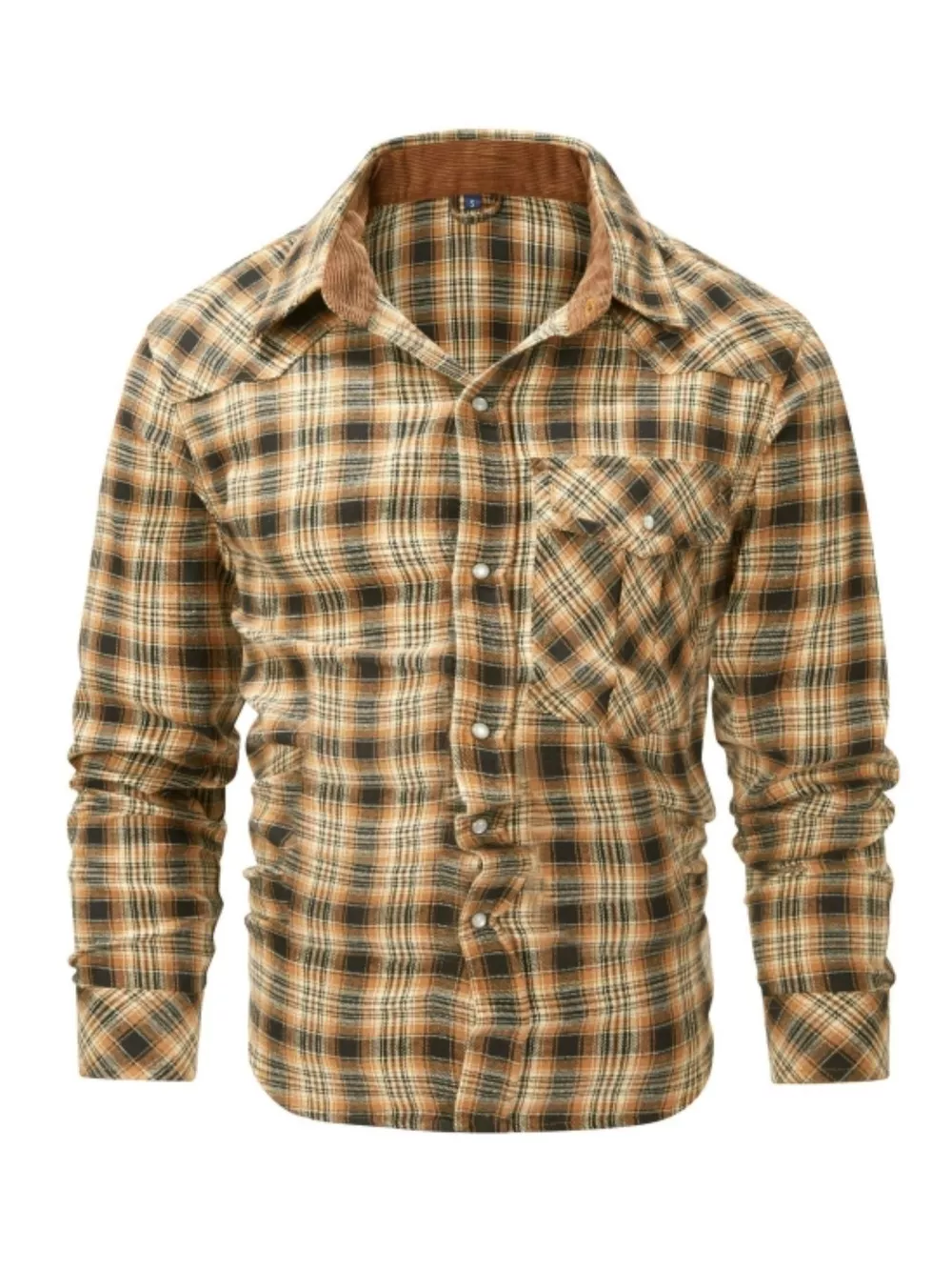 Men's Vintage Plaid Button Up Shirt, image 6