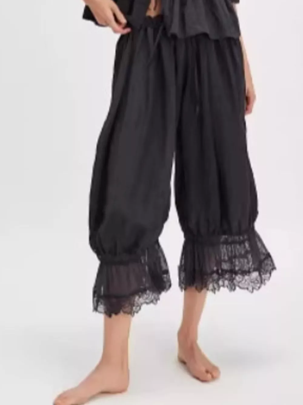 Lace Trimmed Lounge Pants, image 3