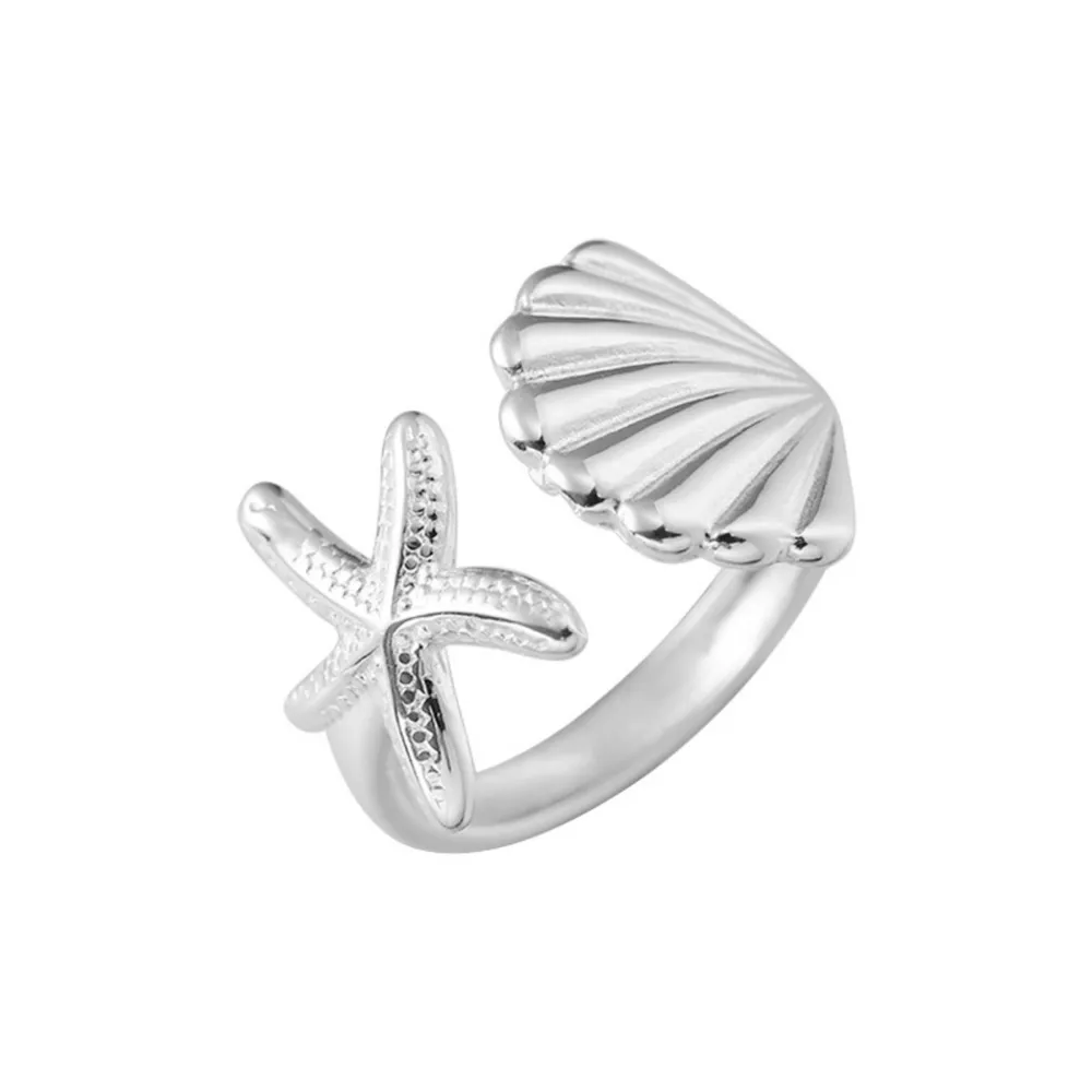 Starfish & Seashell Open Ring, image 6