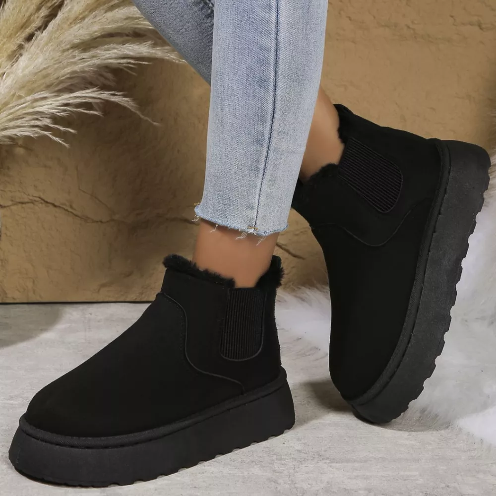Round Toe Platform Ankle Boots, image 5