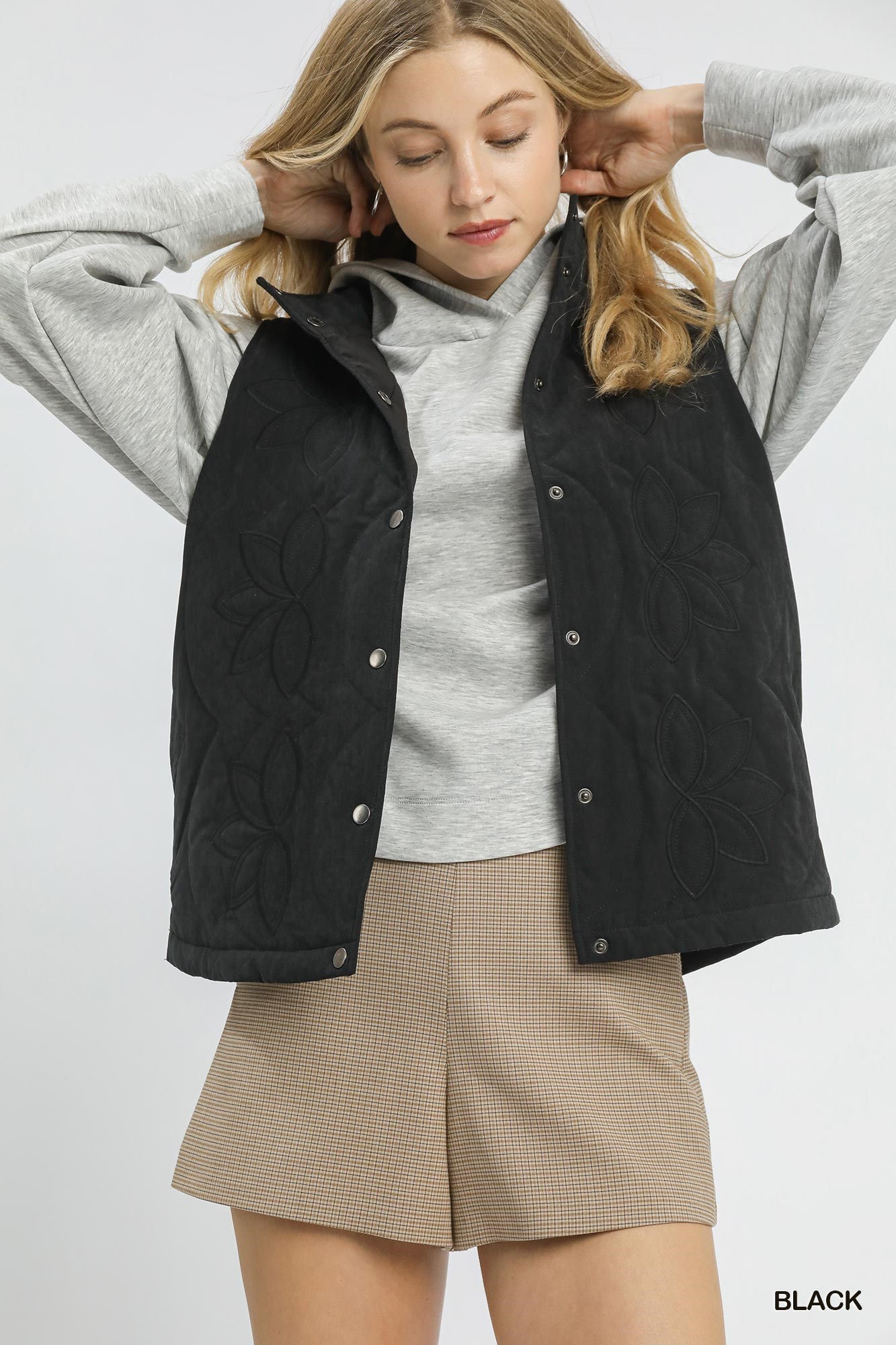 Quilted Embroidered Vest
