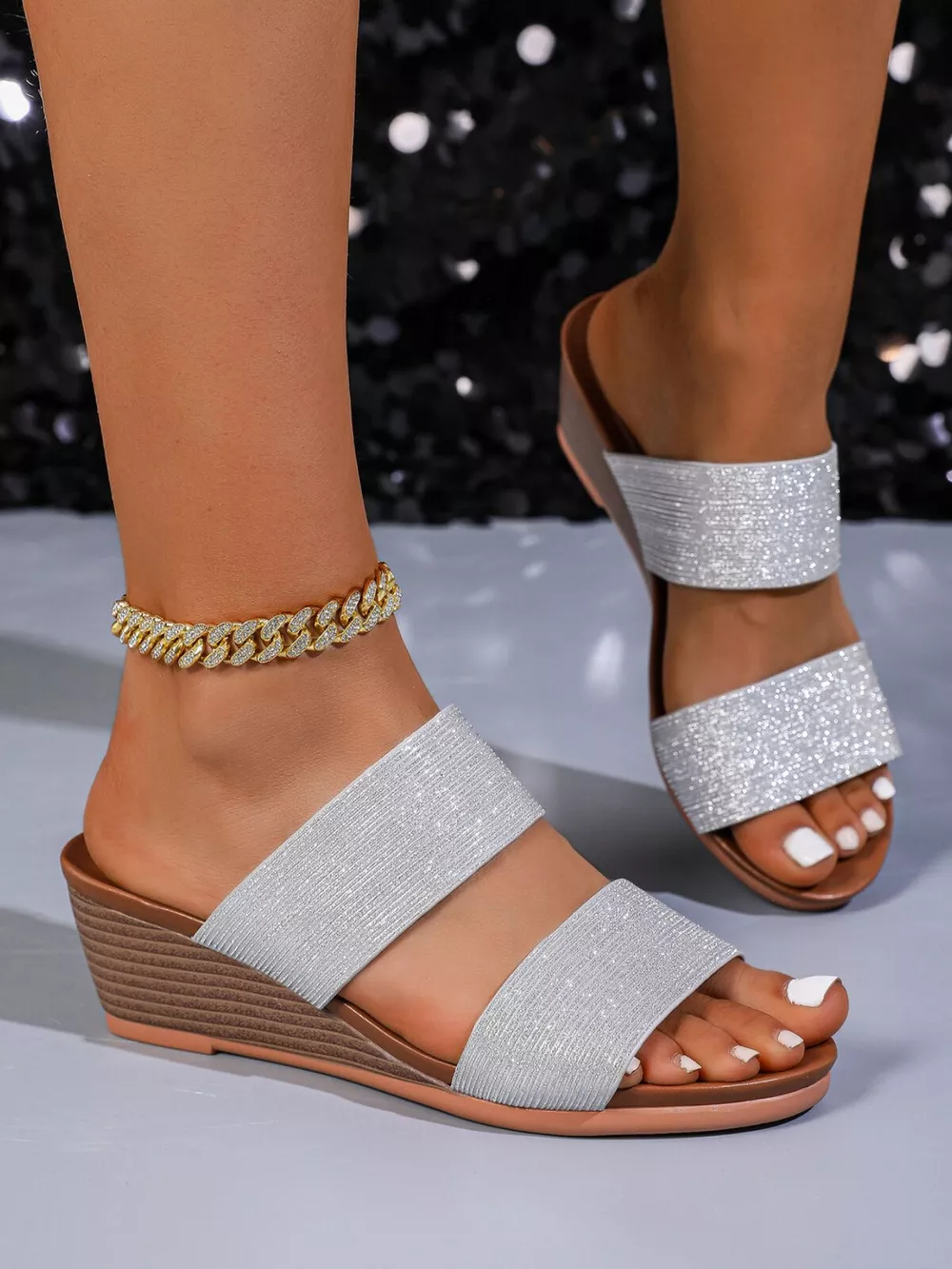 Open Toe Wedge Sandals, image 9