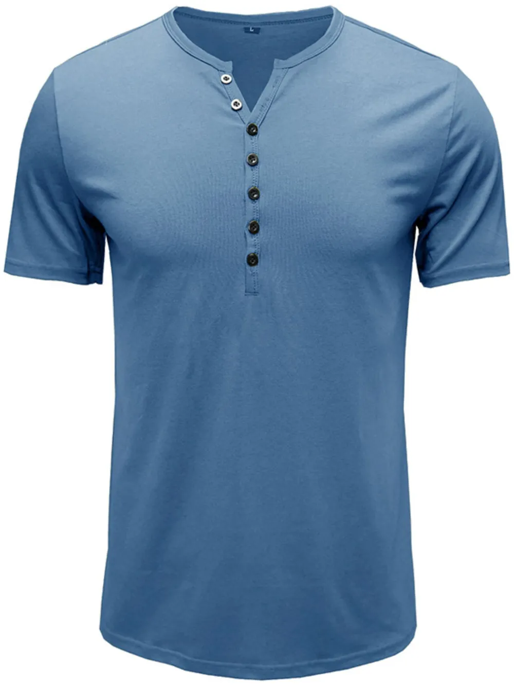 Men's Classic Henley Short Sleeve Polo Shirt, image 9