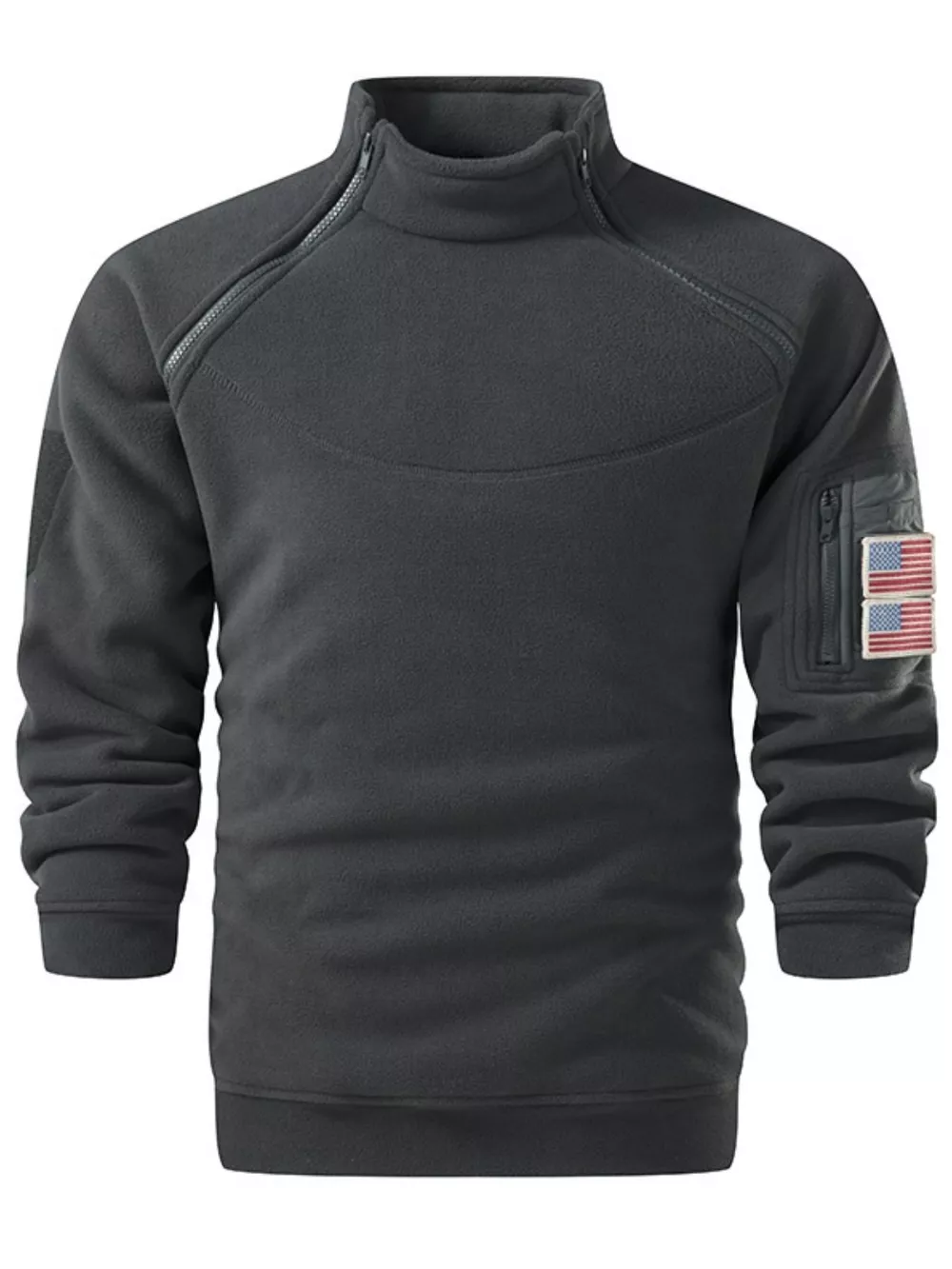 Men's Plus Size Fleece Lined Long Sleeve Sweatshirt, image 5