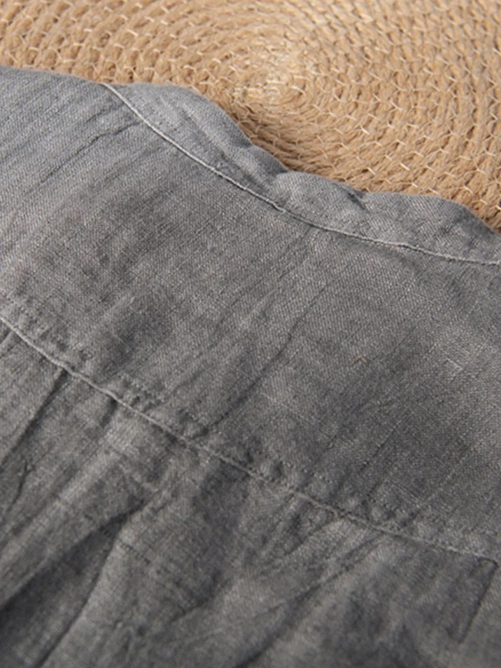 Men's Plus Size Button Detail Short Sleeve Top, image 6
