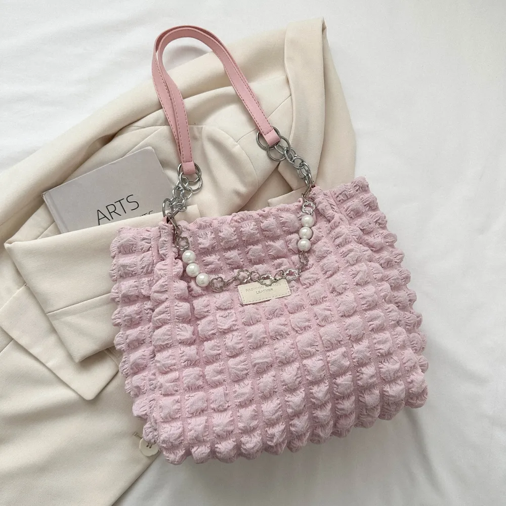 Bubble Textured Tote Bag, image 16