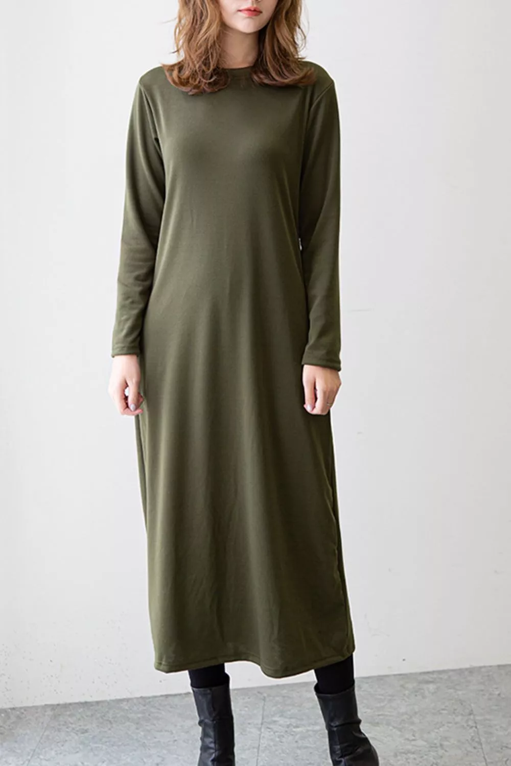 Casual Long Sleeve Midi Dress, image 6