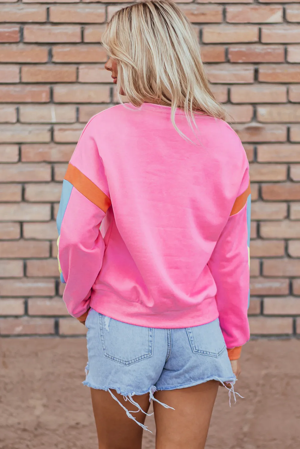 Contrast Football Long Sleeve Sweatshirt, image 3