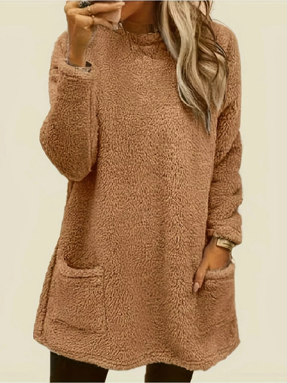 Fleece Long Sleeve Sweatshirt, image 2
