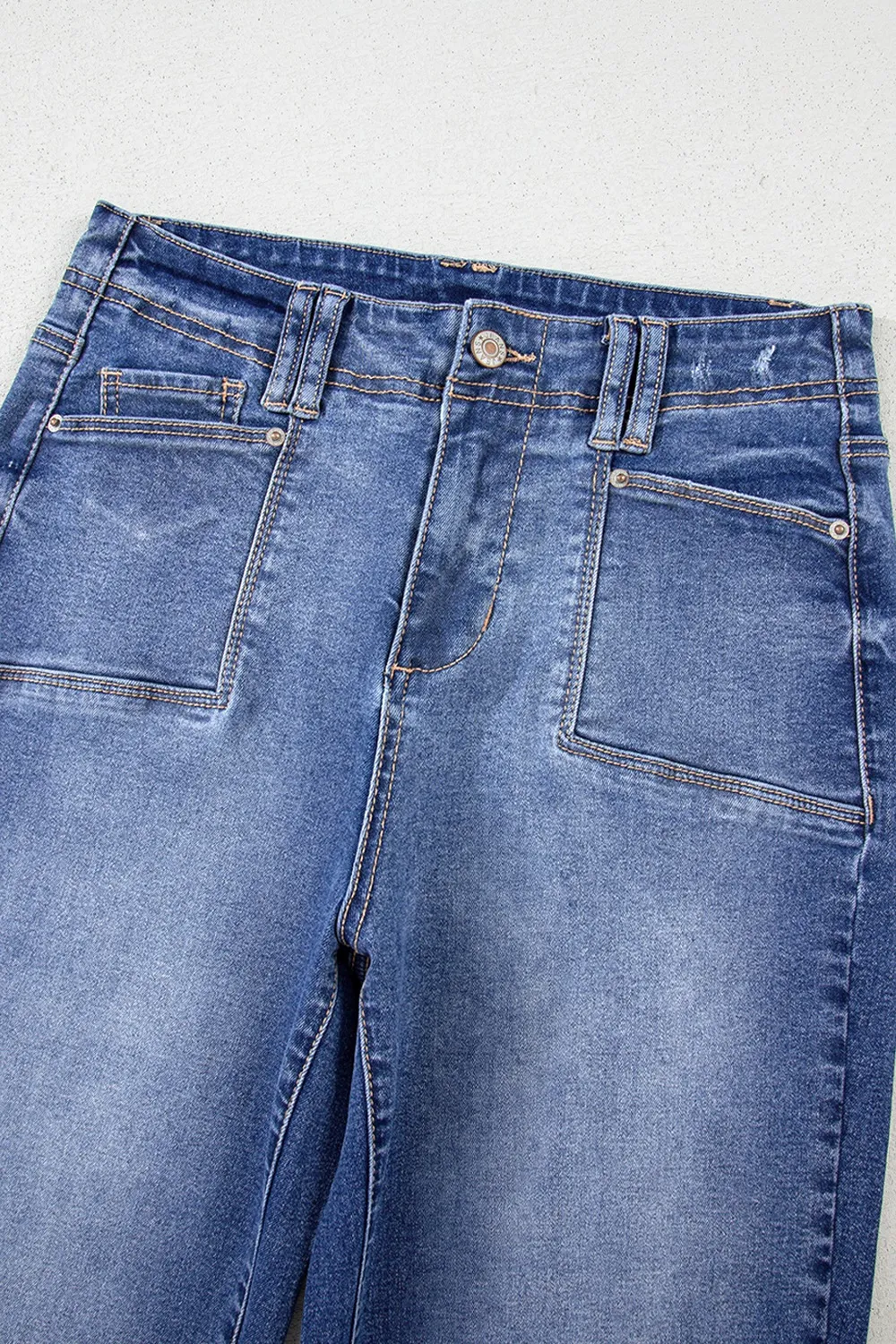 High-Waisted Wide-Leg Vintage Wash Jeans, image 16