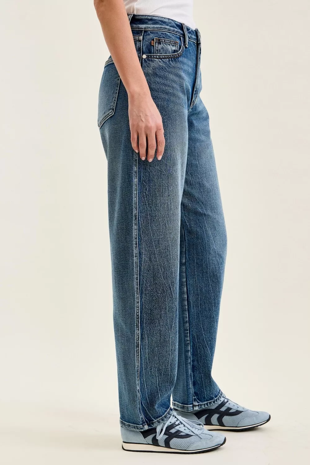 High Waist R.m. "Marlow" Arc Dk Time Weathered Indigo Jeans, image 2