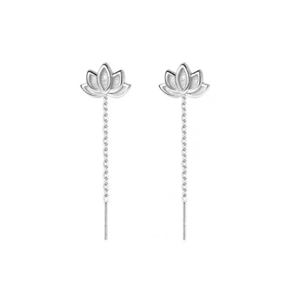 Lotus Drop Earrings, image 5