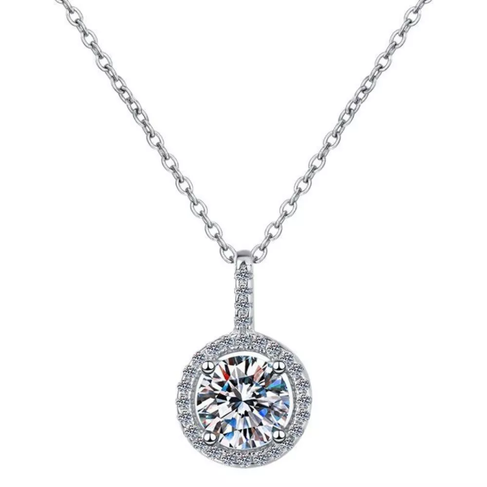 2 Carat Moissanite Pendant Necklace, image 4