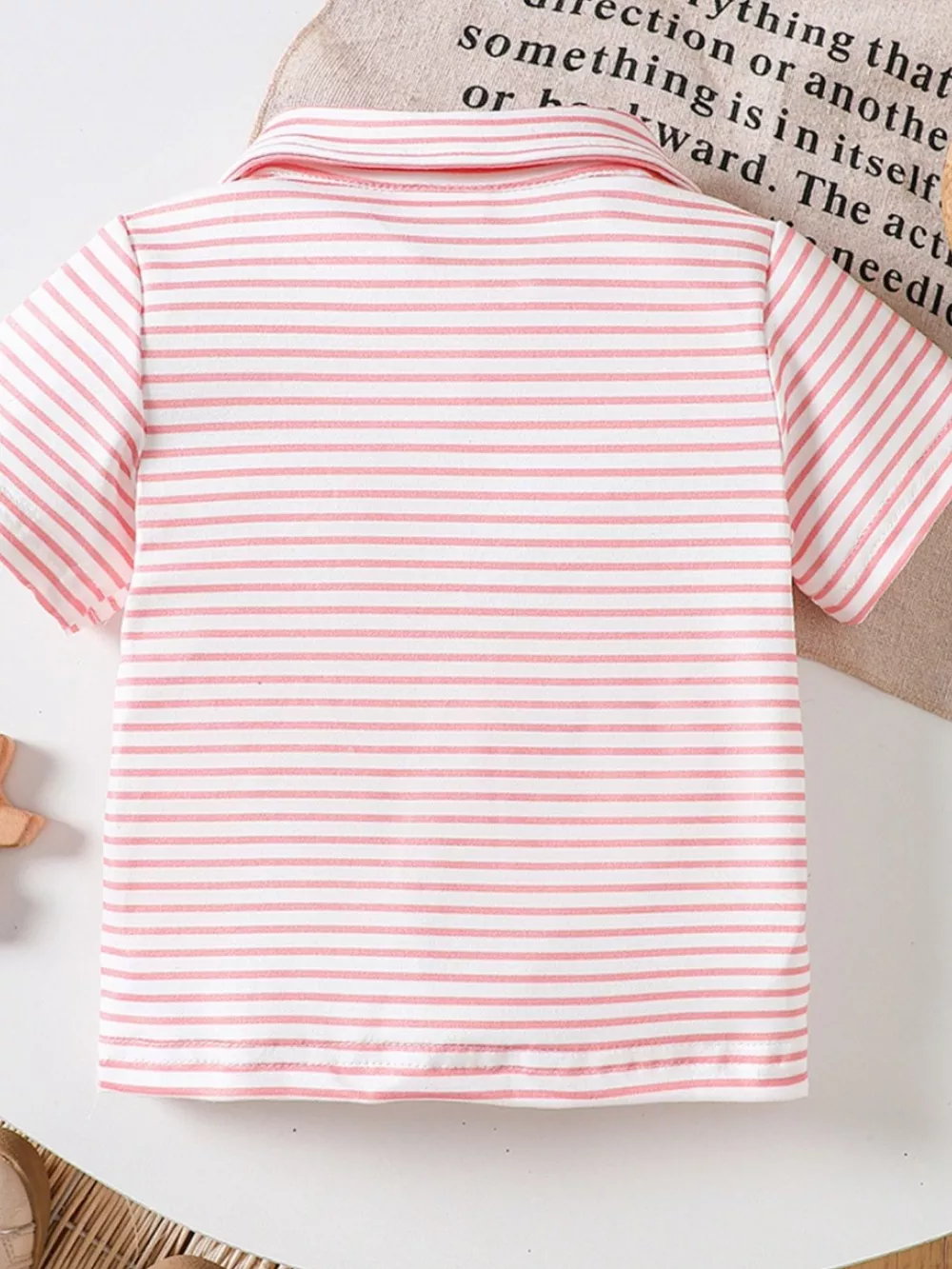 Children's Striped Embroidered Duck Polo, image 9