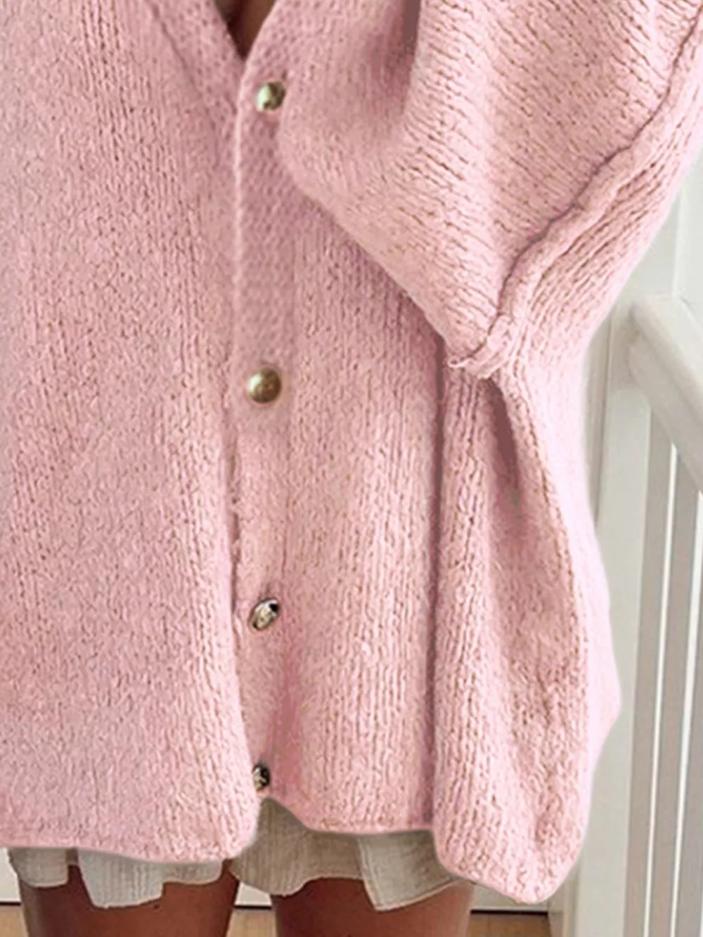 Oversized Knit Button Up Cardigan, image 2