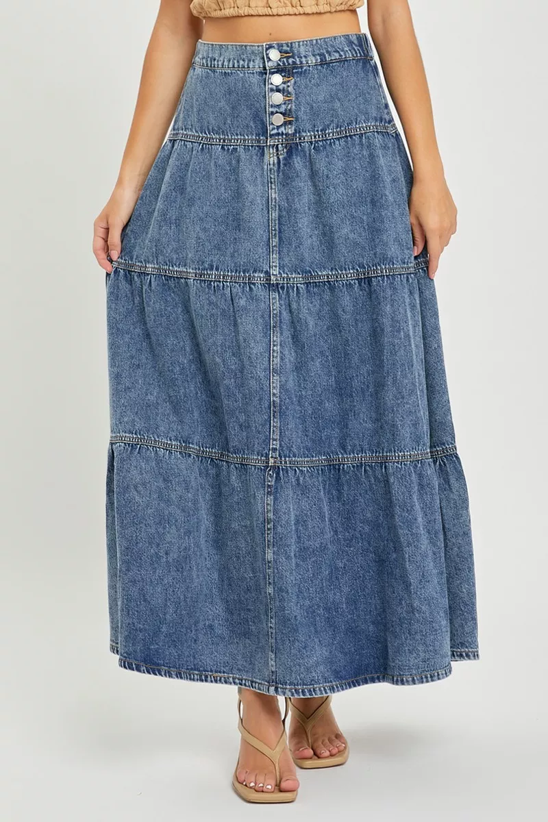 High Rise Ruffle Long Skirts, image 2