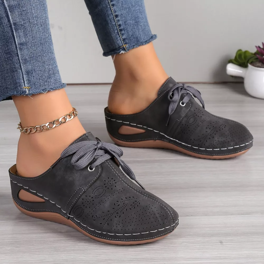 Lace-Up Wedge Slip-Ons, image 3