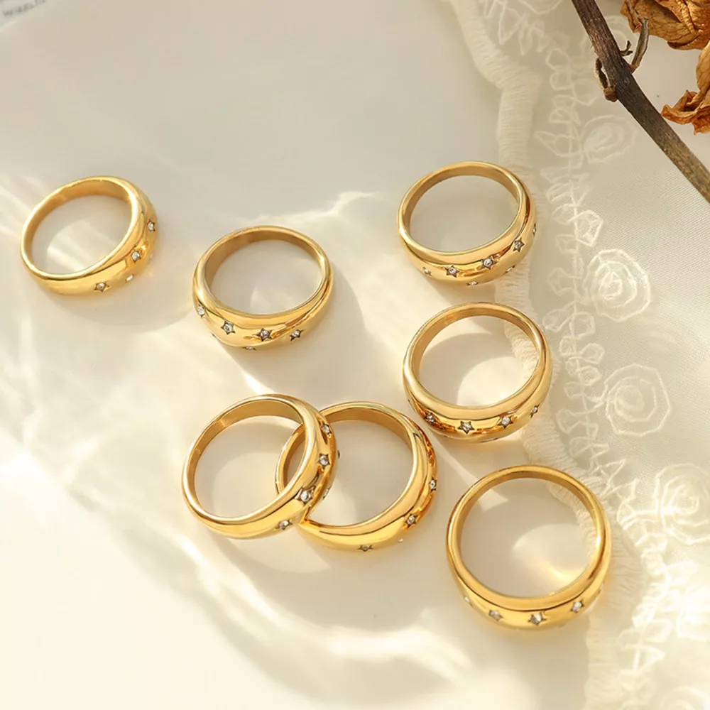 18K Gold-Plated Zircon Ring, image 5