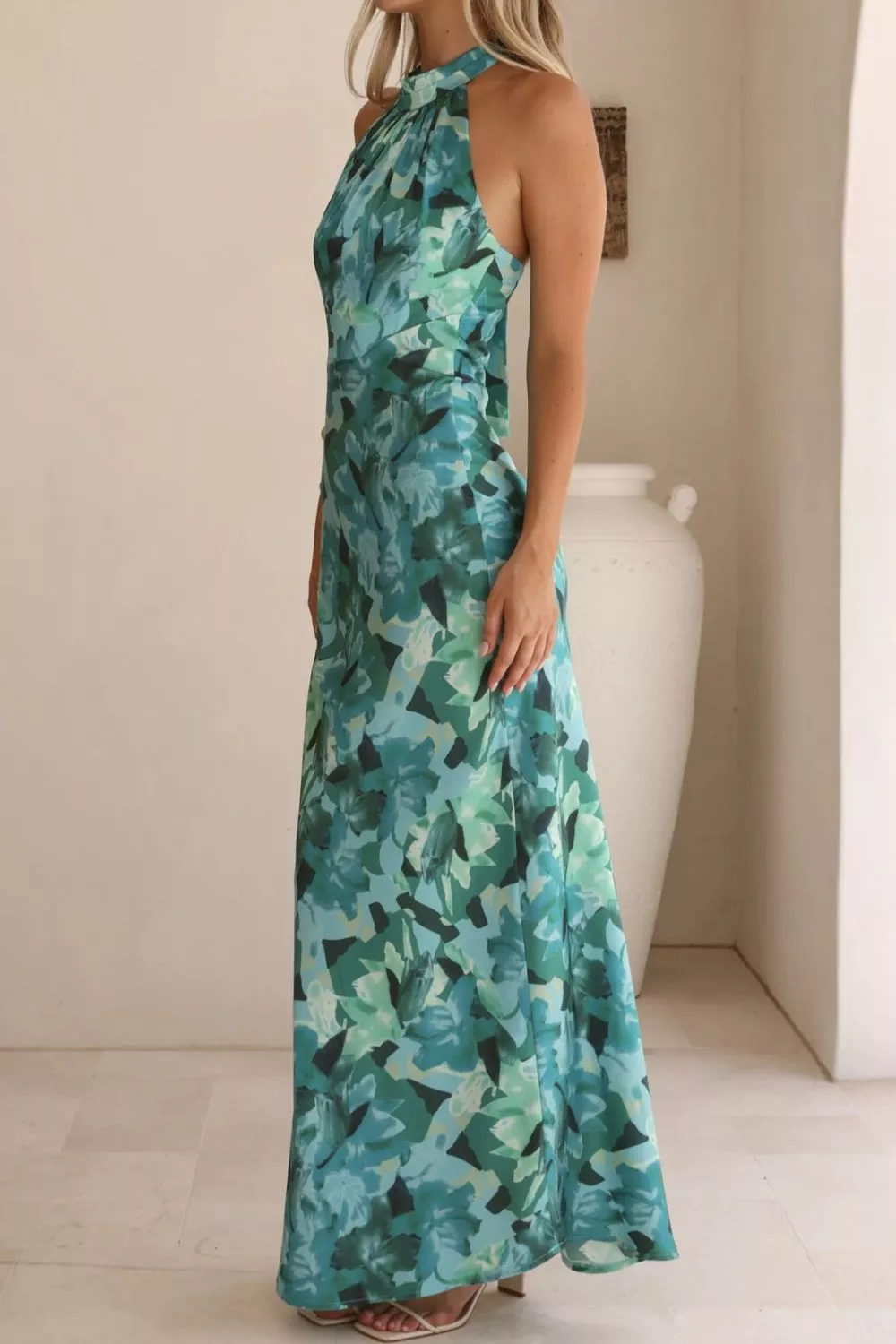 Floral Print Halter Neck Maxi Dress, image 17