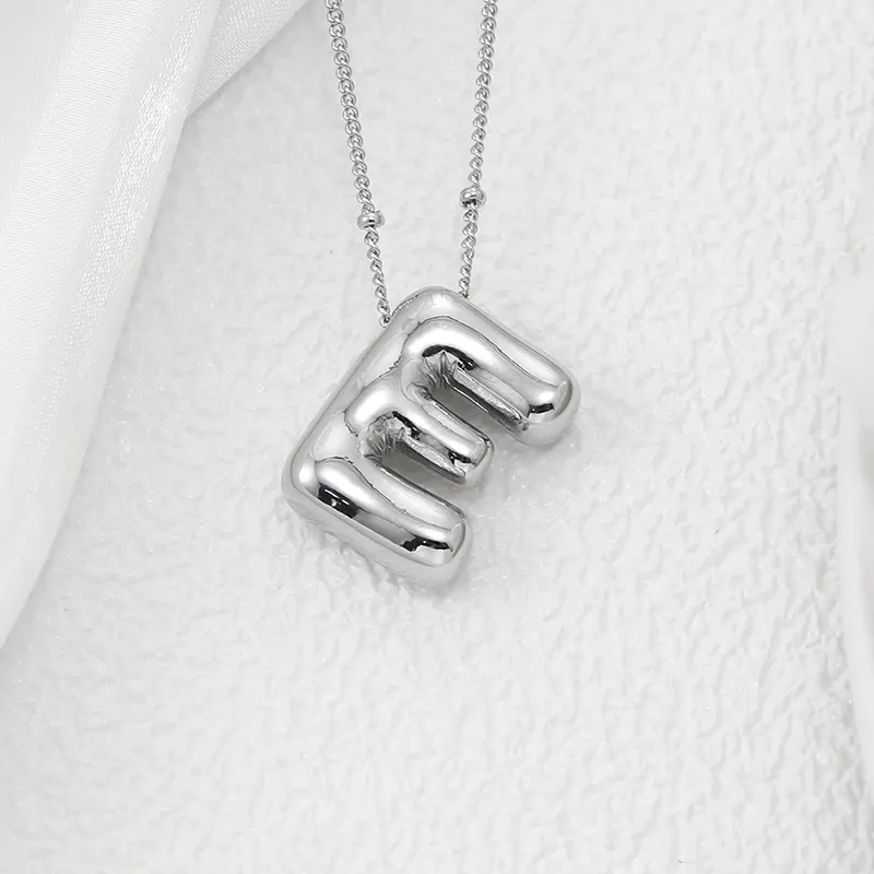 Copper Bubble Letter Pendant Necklace, image 7