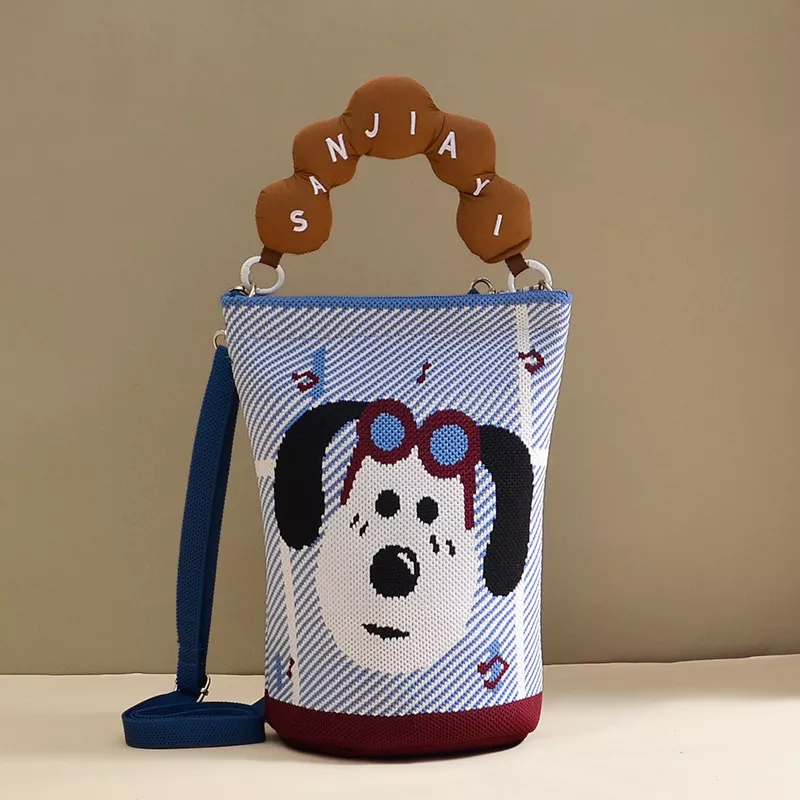Bucket Crossbody Bag with Beaded Handle, image 6
