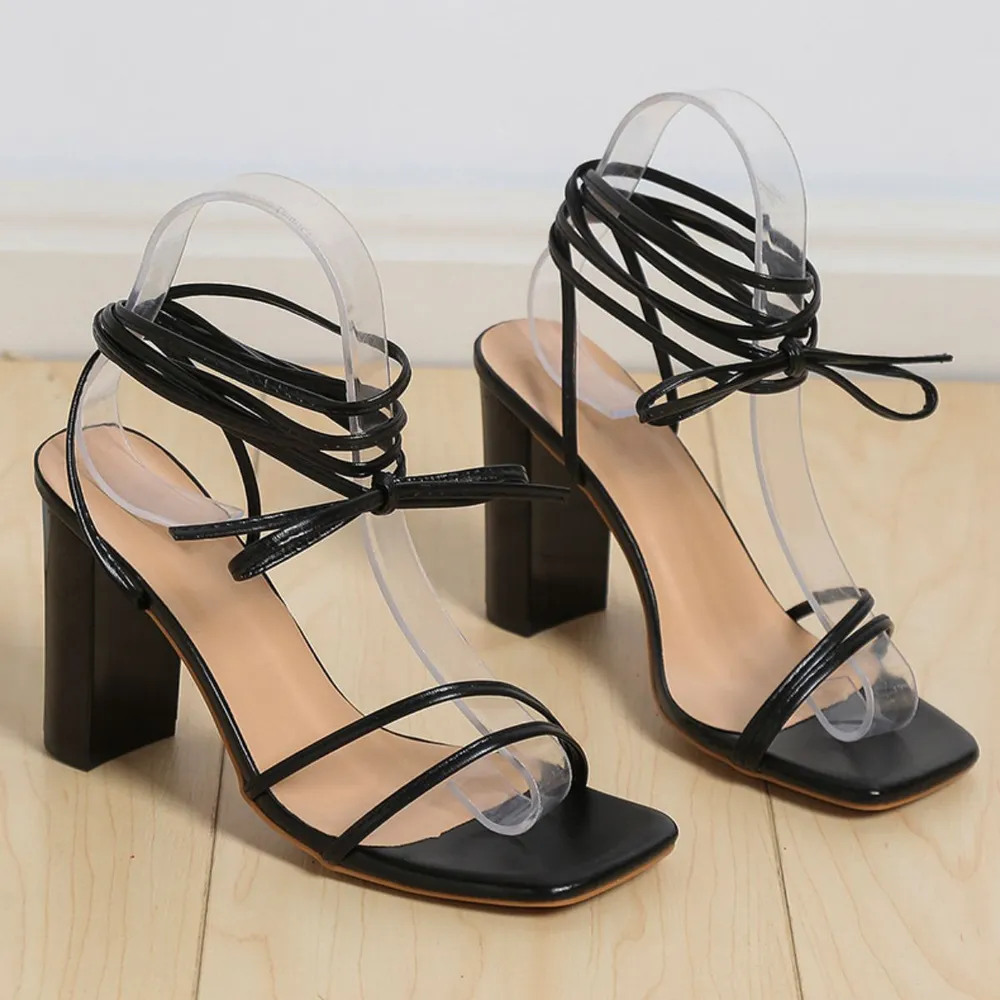 Open Toe Block Heels Sandals, image 2