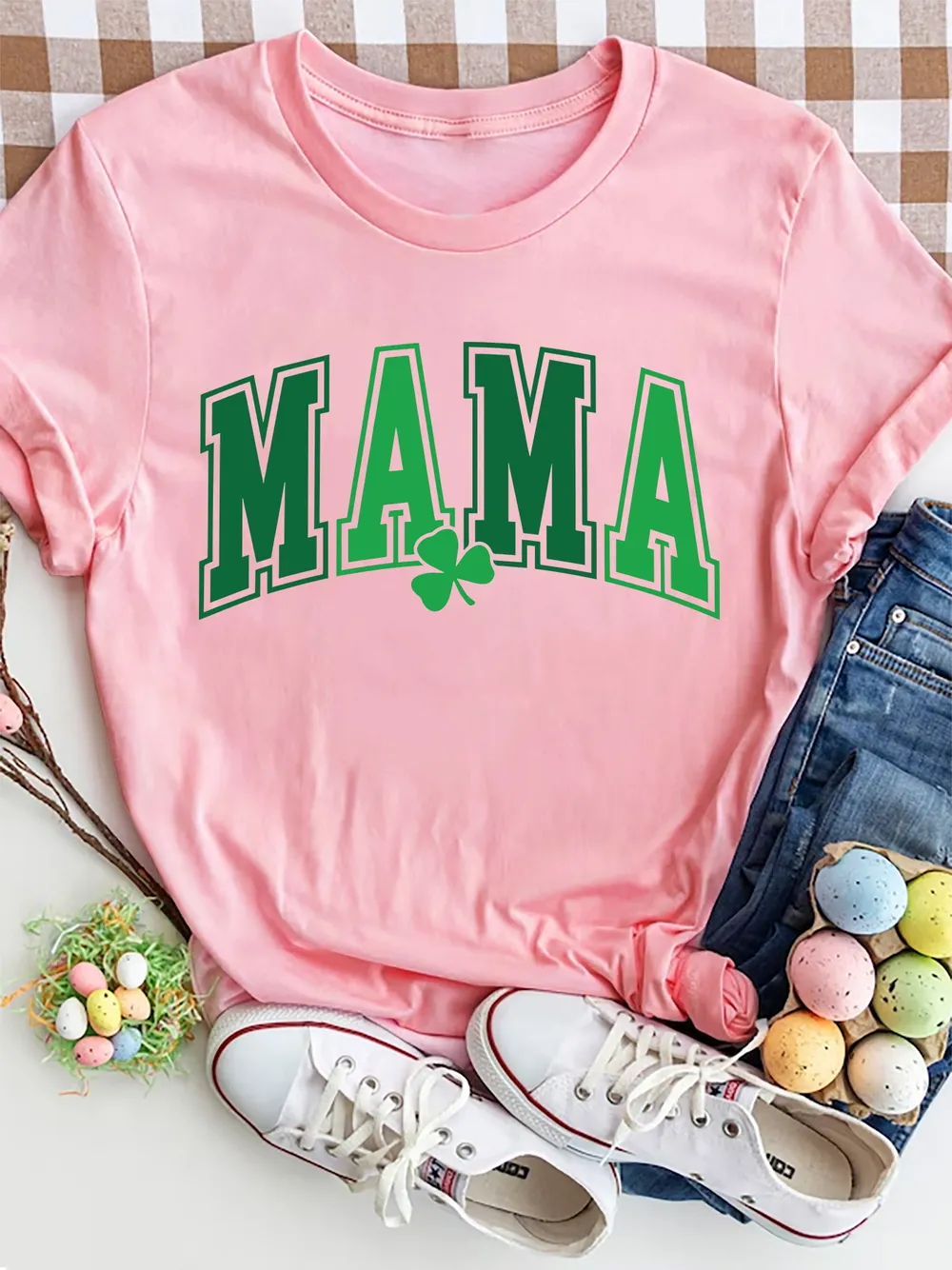 MAMA Round Neck Short Sleeve T-Shirt, image 10