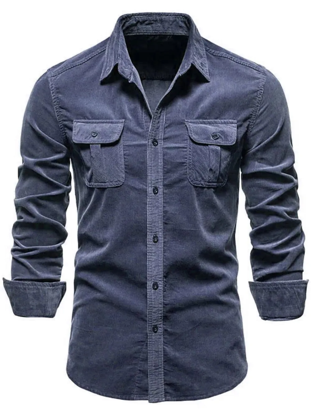 Men's Full Size Collared Neck Button Down Shirt with Chest Pockets Plus Size, image 6